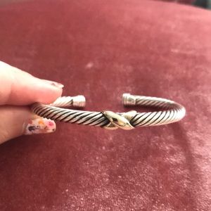 David Yurman cable bracelet. Silver/gold. 5mm